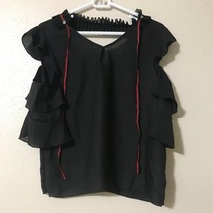 WOMEN'S BLACK BLOUSE